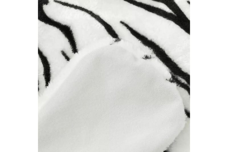 Tigerteppe plysj 144 cm hvit - Hvit - Teppe barnerom