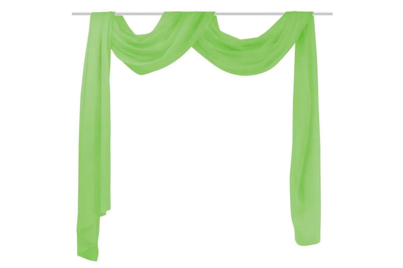 Florlett Voile Drapering Grønn 140 x 600 cm - Panelgardin