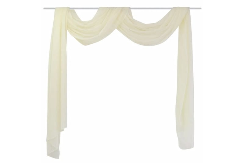 Florlett Voile Drapering Kremfarget 140 x 600 cm - Beige - Panelgardin