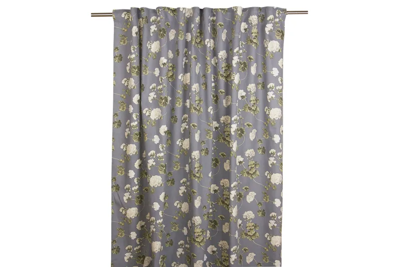 Pelargon Gardinlengde 145x245 cm, Blå