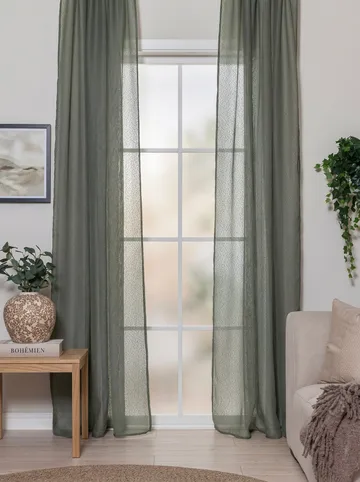 Gardin Alma 140x250 cm - Smaragdgrønn - Tekstiler & tepper - Gardiner - Gardinlengder - Full lengde