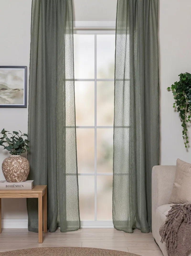Gardin Alma 140x250 cm, Smaragdgrønn