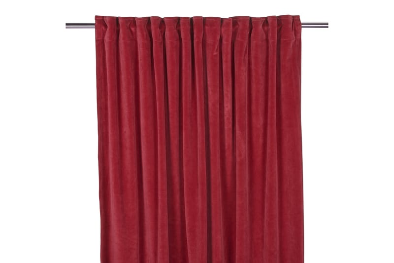 Sammetsgardin Velvet Multibåndlengde 2-pk 240 cm Rød - Fondaco - Hanklengde