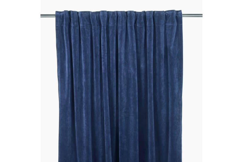 Sammetsgardin Velvet Multibåndlengde 2-pk 280 cm Marineblå - Fondaco - Hanklengde