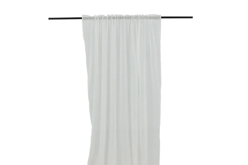 Elena Gardin 135x240 cm - Hvid - Tekstiler & tepper - Gardiner - Gardinlengder - Kanallengde
