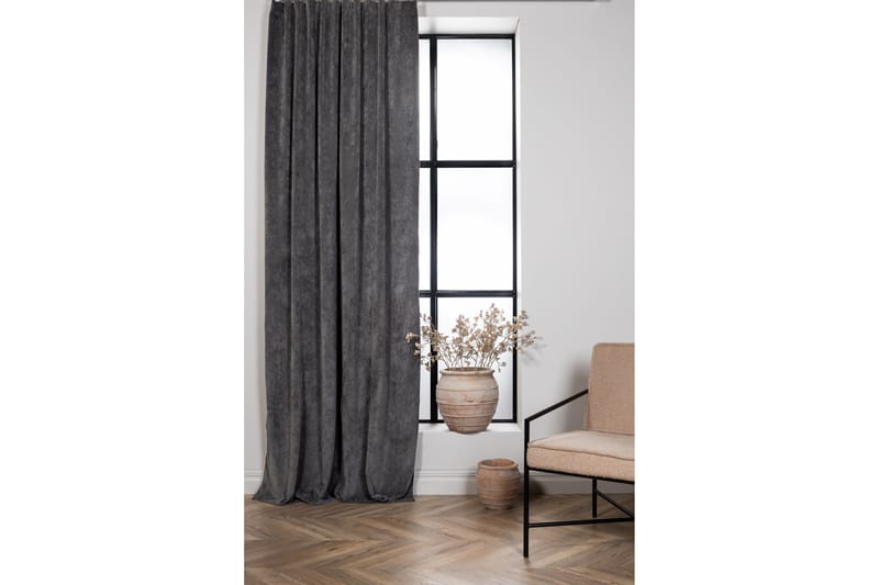 Elma Gardin 140x290 cm - Grå - Tekstiler & tepper - Gardiner - Gardinlengder - Kanallengde