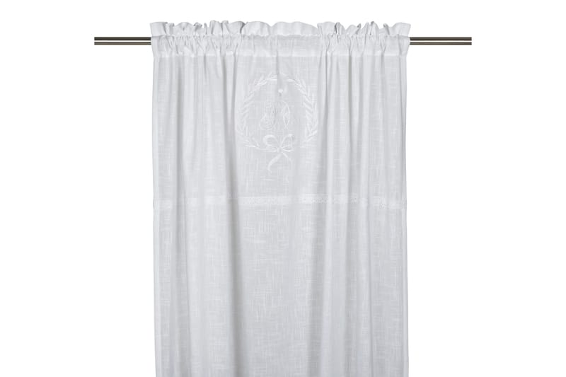 Gardinlengde Emmy 2-pk 240 cm Hvit - Kanallengde