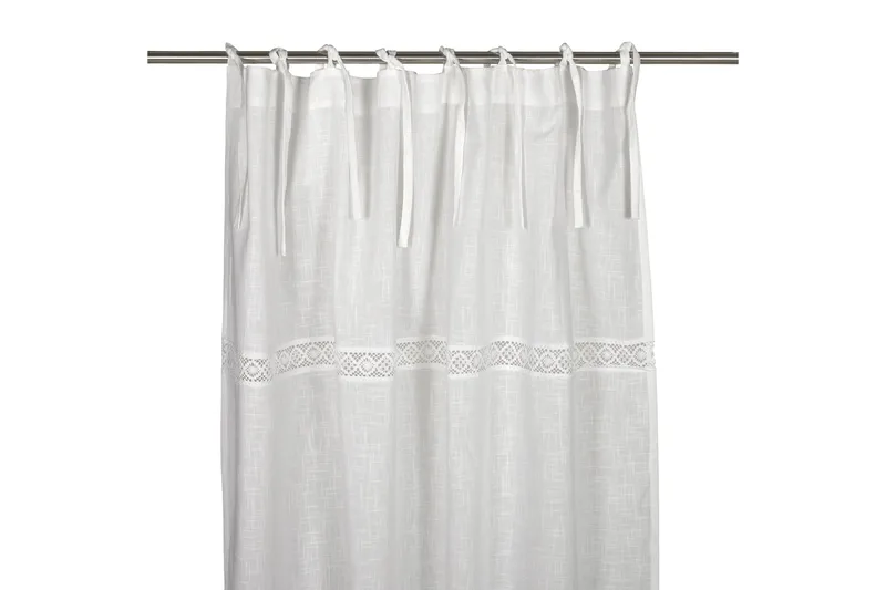 Capasin Knytegardin 2-pk 240 cm, Hvit