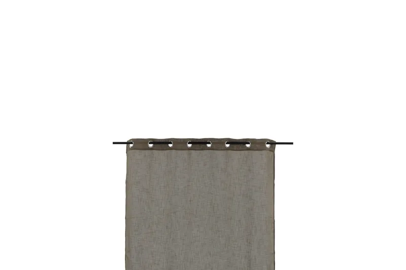 Kaya Gardin metallringer 140x290 cm - Brun - Tekstiler & tepper - Gardiner - Gardinlengder - Maljegardiner
