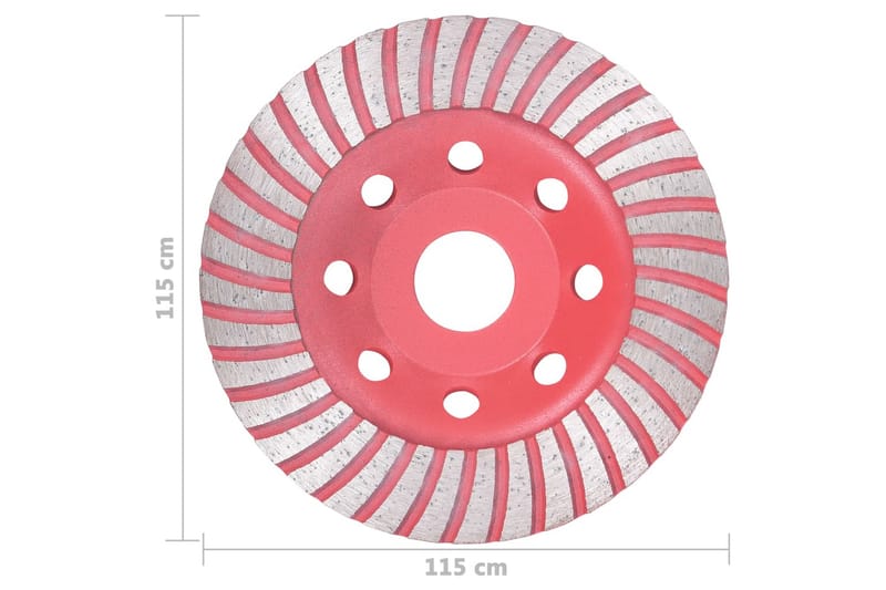 Diamantbelagt slipekopp med turbo 115 mm -   - Mørkleggingsgardin