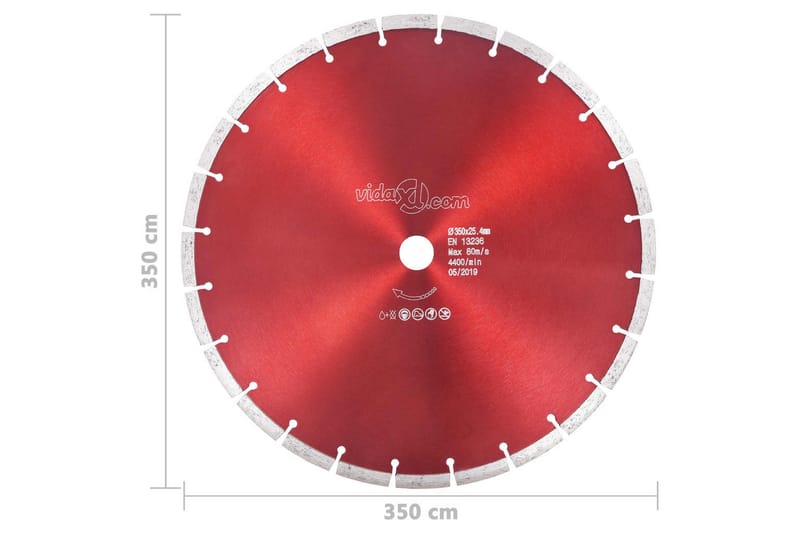 Diamantkutteskive stål 350 mm - Mørkleggingsgardin