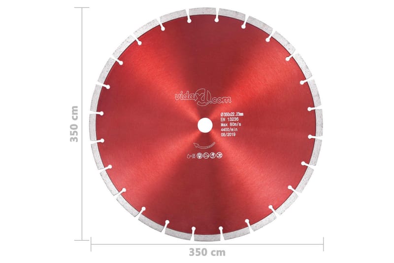 Diamantkutteskive stål 350 mm -   - Mørkleggingsgardin