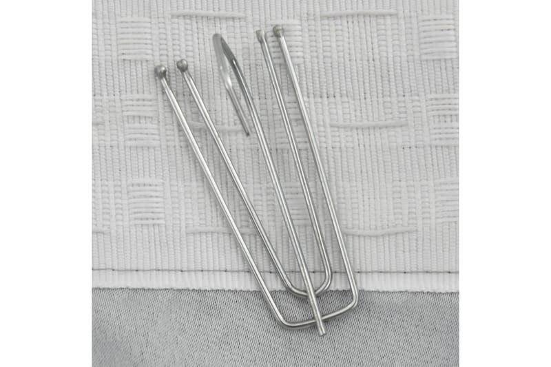 Lystett gardin med kroker og lin-design grå 290x245 cm - Grå - Mørkleggingsgardin