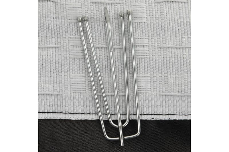 Lystette gardiner kroker lin-design 2 stk antrasitt 140x175 - Antrasittgrå - Mørkleggingsgardin