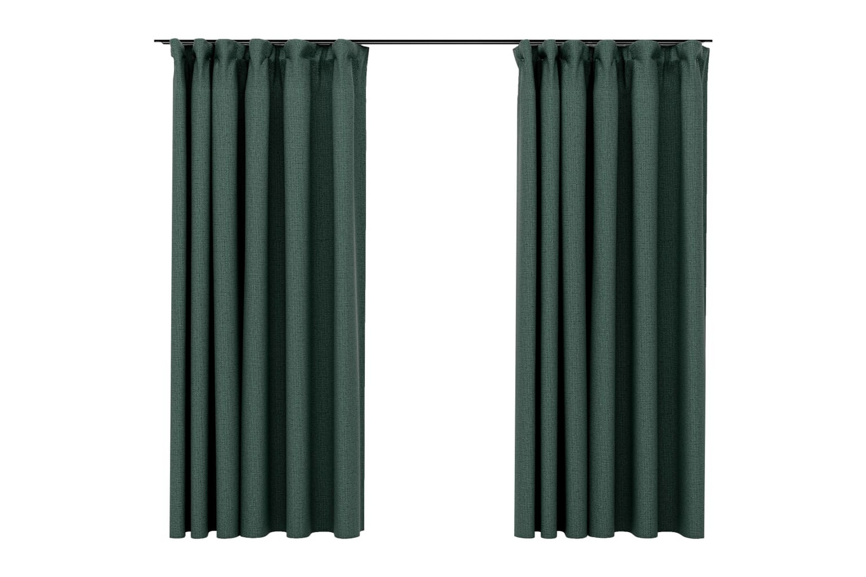 Be Basic Lystette gardiner kroker og lin-design 2 stk grønn 140x175cm -