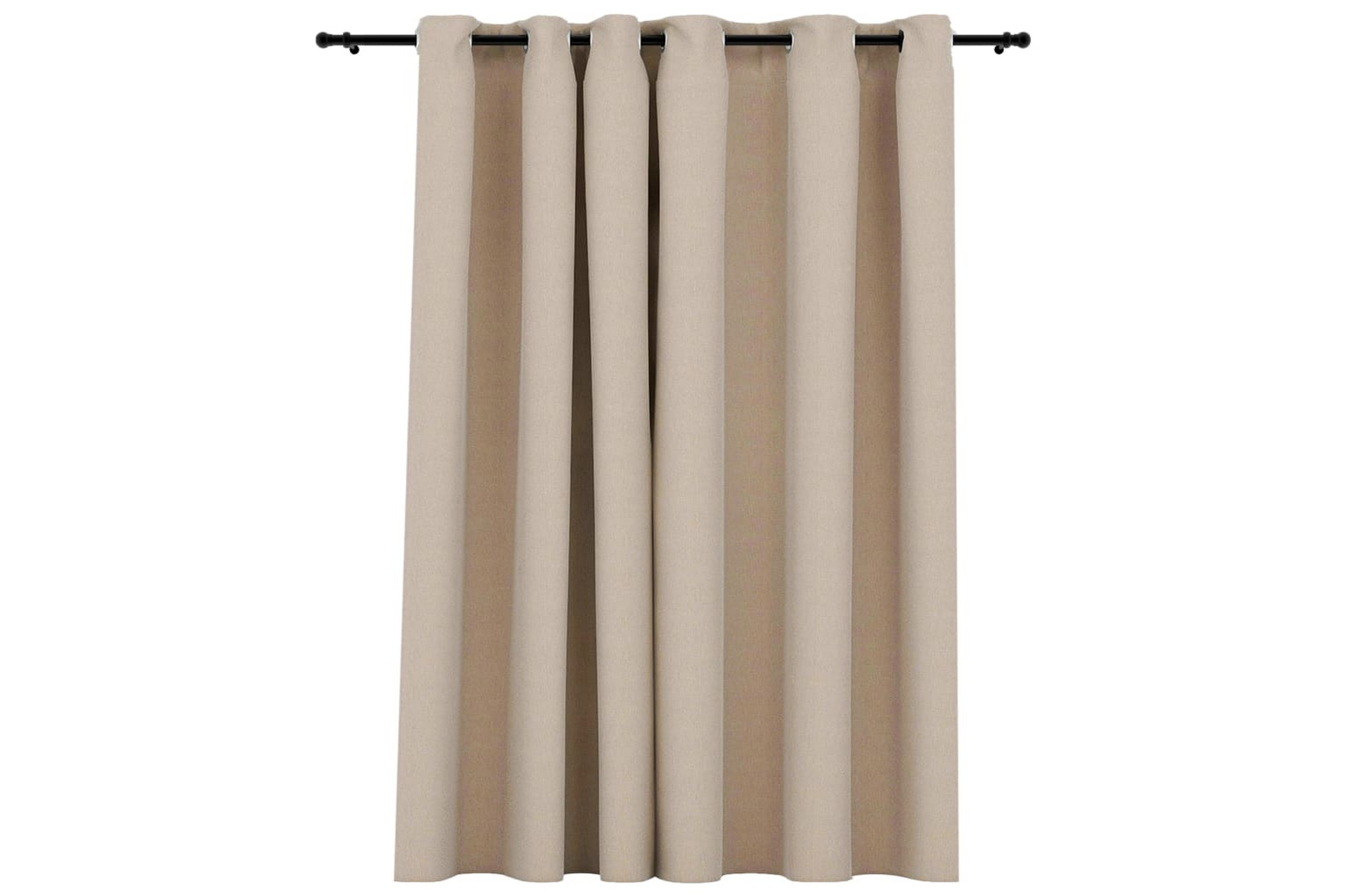 Be Basic Lystette gardiner maljer og lin-design beige 290x245 cm - Beige