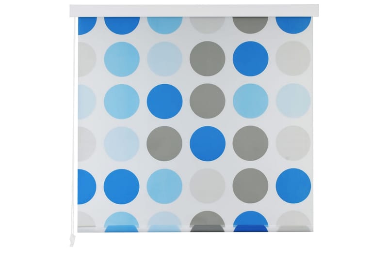 Dusjforheng 120x240 cm sirkel - Blå - Rullegardin