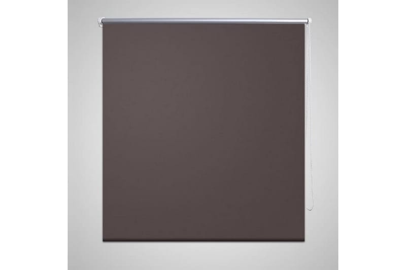 Rullegardin 140 x 230 cm kaffefarget - Hvit - Rullegardin