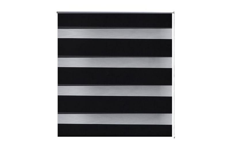 Rullegardin zebramønster svart 140 x 175 cm - Hvit - Rullegardin