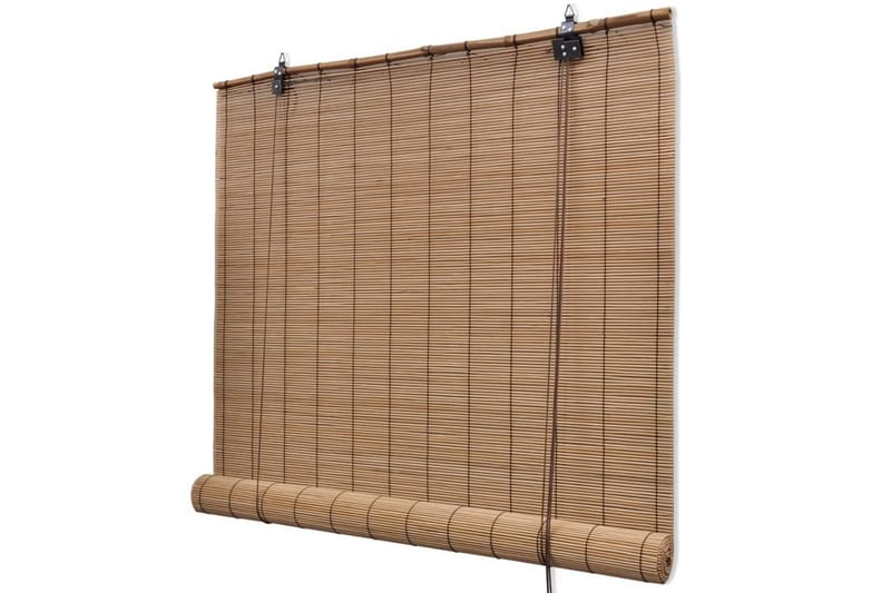 Rullegardiner 2 stk bambus 80x160 cm brun - Rullegardin