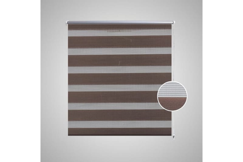 Rullegardiner sebramønstret 120 x 175 cm kaffe - Brun|Transparent - Rullegardin