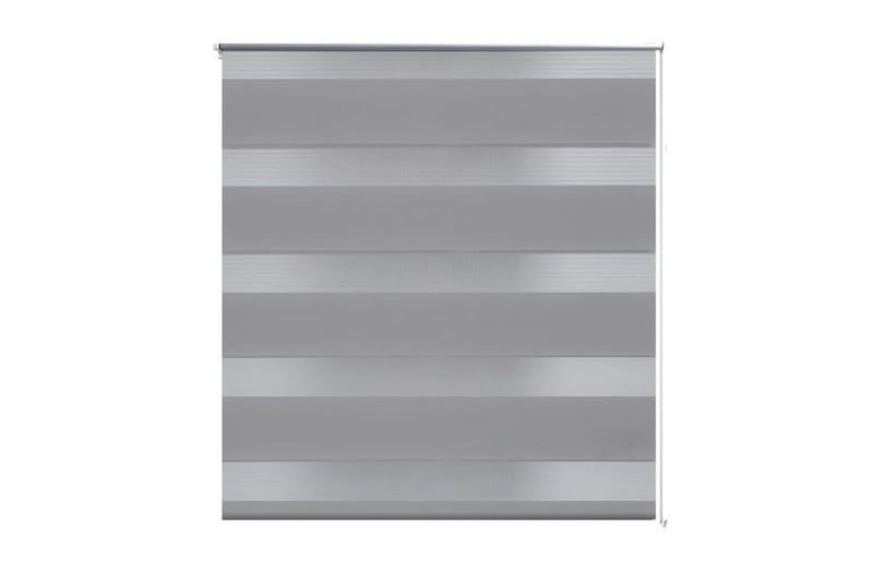 Rullegardiner sebramønstret 90x150 cm grå - Hvit - Rullegardin