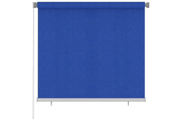 Utendørs rullegardin 160x140 cm blå HDPE - Blå - Rullegardin