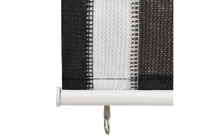 Utendørs rullegardin 60x140 cm antrasitt og hvit stripe - Antrasittgrå - Rullegardin