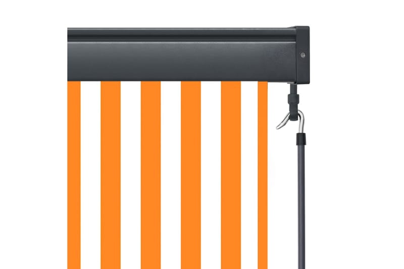 Utendørs rullegardin 60x250 cm hvit og oransje - Oransj - Rullegardin