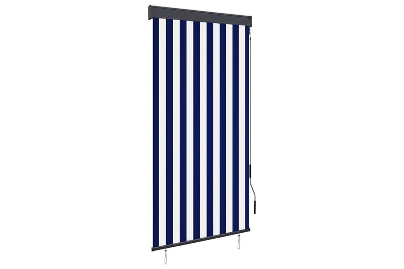 Utendørs rullegardin 80x250 cm blå og hvit - Rullegardin