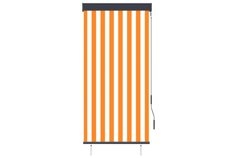 Utendørs rullegardin 80x250 cm hvit og oransje - Oransj - Rullegardin