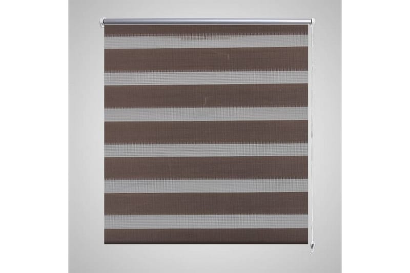 Zebra Rullegardin 140 x 175 cm Kaffe Farge - Beige|Hvit - Rullegardin