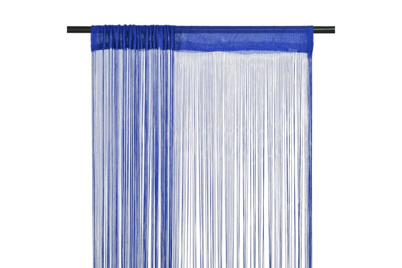 Trådgardiner 2 stk 100x250 cm blå - Blå - Mørkleggingsgardin