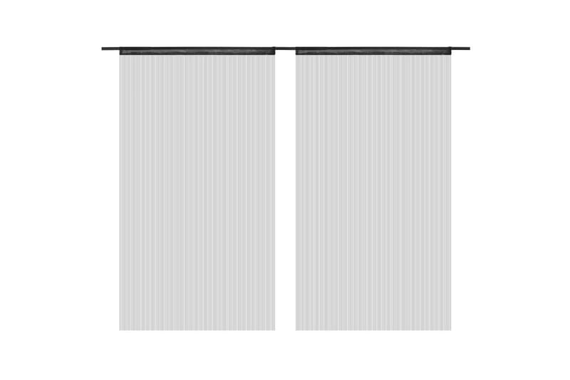 Trådgardiner 2 stk 100x250 cm svart - Mørkleggingsgardin