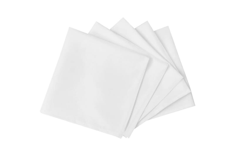 25 Middags servietter hvit 50 x 50 cm - Hvit - Kjøkkentekstiler - Tøyserviett