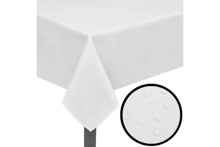 5 Hvite bordduker 100 x 100 cm - Hvit - Bordløper - Kjøkkentekstiler