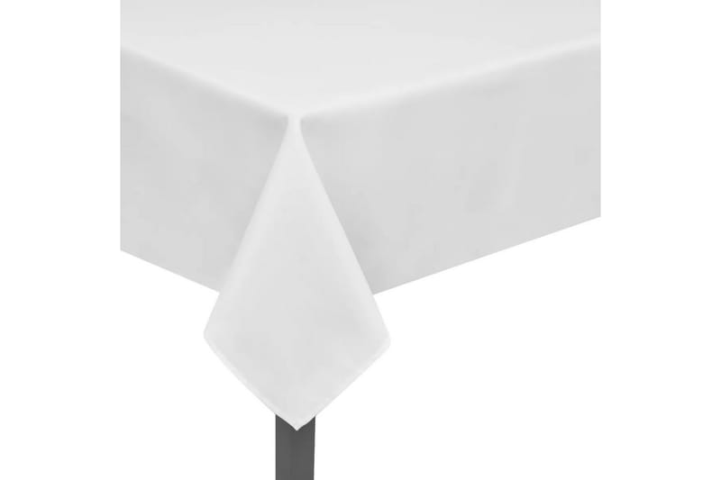 5 Hvite bordduker 130 x 130 cm - Hvit - Bordløper - Kjøkkentekstiler