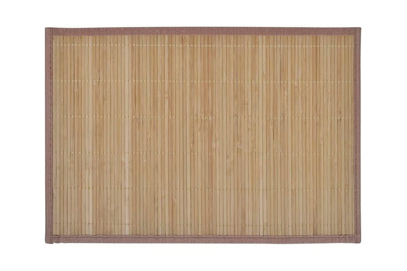 6 Bambus kuvertbrikker 30 x 45 cm, brun - Brun - Bordmatte - Bordbrikke - Kjøkkentekstiler