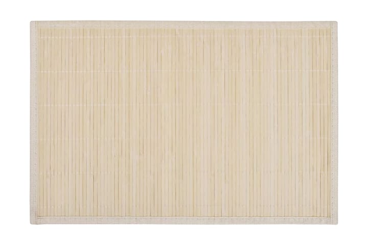 6 Bambus kuvertbrikker 30 x 45 cm, naturlig - Beige - Bordmatte - Kjøkkentekstiler - Bordbrikke