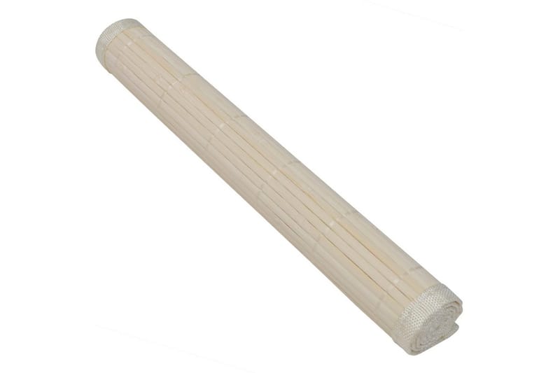 6 Bambus kuvertbrikker 30 x 45 cm, naturlig - Beige - Bordmatte - Bordbrikke - Kjøkkentekstiler