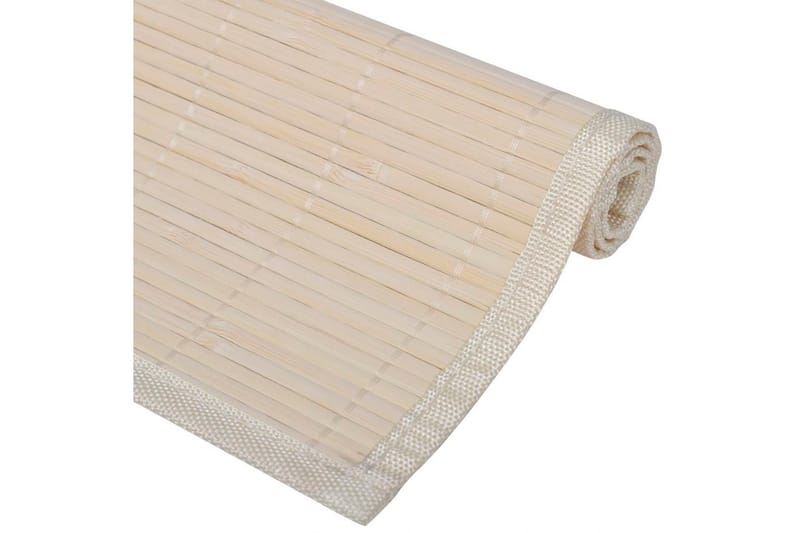 6 Bambus kuvertbrikker 30 x 45 cm, naturlig - Beige - Bordmatte - Bordbrikke - Kjøkkentekstiler