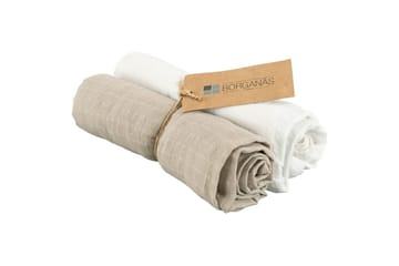 Muslinwrap 2-pakning - Hvit/Sand (70 x 70 cm) - Tekstiler & tepper - Barnetekstiler - Babyteppe