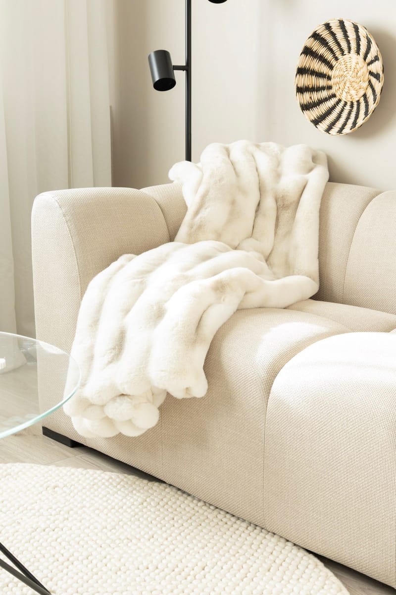Pledd Åre 150x220 cm - Beige - Tekstiler & tepper - Tepper & pledd