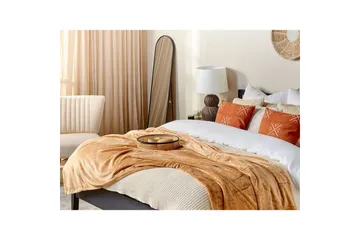 Pledd Bayburt Sandbeige, 200x220 cm - Sandbeige, 200x220 cm - Tekstiler & tepper - Tepper & pledd
