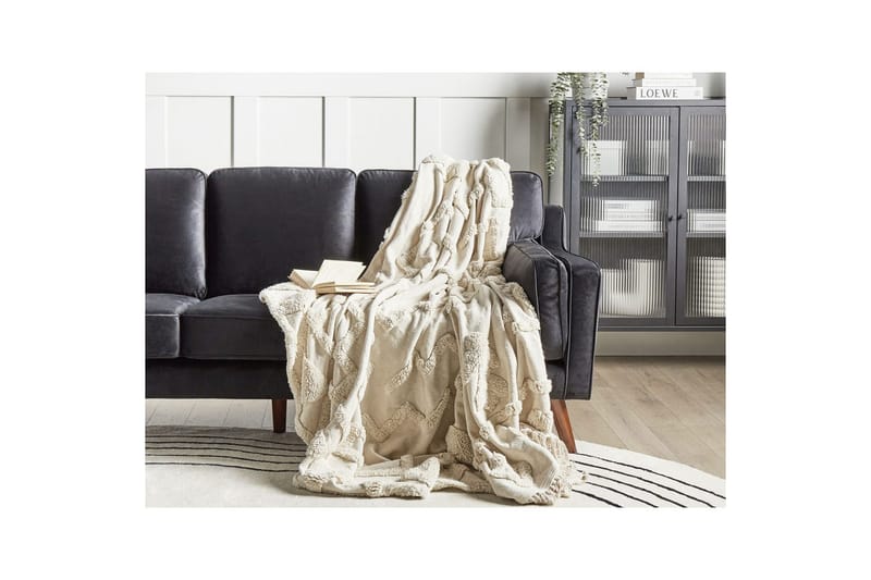 Pledd Chack Beige, 200x220 cm - Beige, 200x220 cm - Tekstiler & tepper - Tepper & pledd