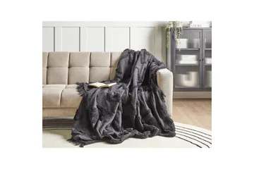 Pledd Chack Grå/svart, 200x220 cm - Grå/svart, 200x220 cm - Tekstiler & tepper - Tepper & pledd