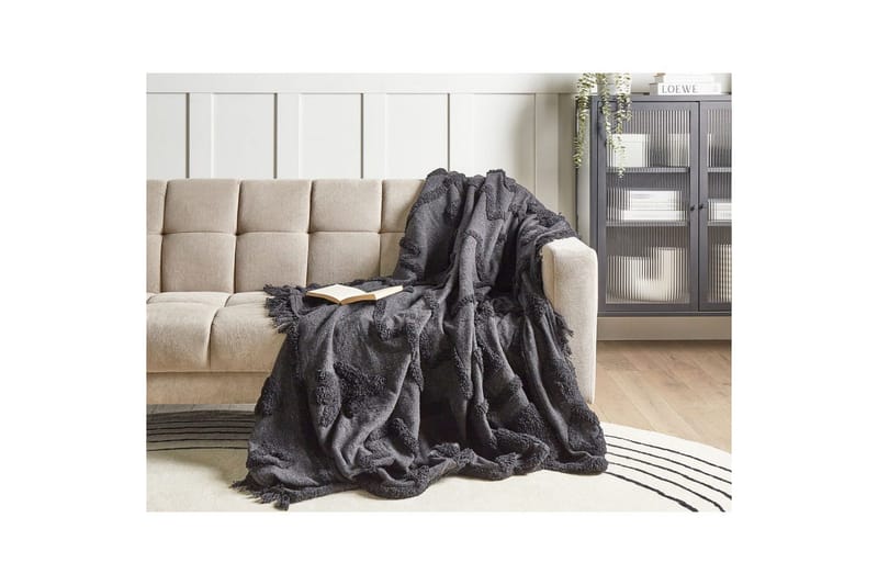 Pledd Chack Grå/svart, 200x220 cm - Grå/svart, 200x220 cm - Tekstiler & tepper - Tepper & pledd