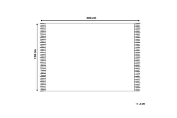 Pledd Chaohani Hvit, 150x200 cm - Hvit, 150x200 cm - Tekstiler & tepper - Tepper & pledd