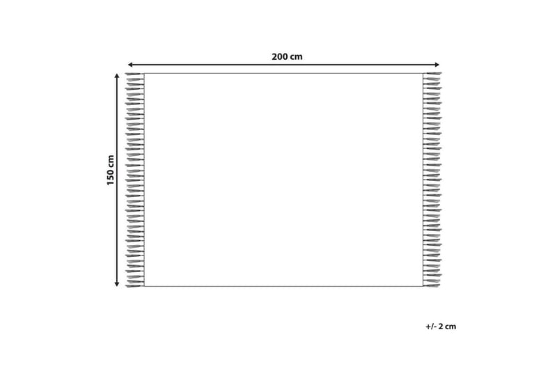 Pledd Chaohani Hvit, 150x200 cm - Hvit, 150x200 cm - Tekstiler & tepper - Tepper & pledd
