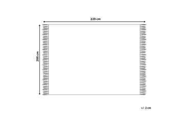 Pledd Chaohani Hvit, 200x220 cm - Hvit, 200x220 cm - Tekstiler & tepper - Tepper & pledd